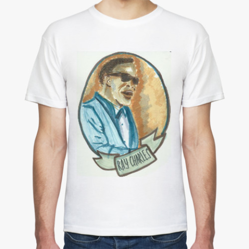 Футболка с принтом Рэй Чарльз (Ray Charles)