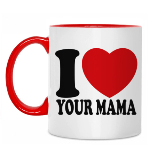 Кружка с принтом Люблю твою маму