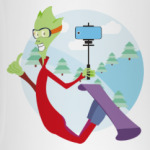 Инопланетянин. Сноуборд. Селфи. Прикольный. Айфон