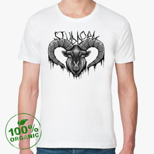 Футболка из органик-хлопка с принтом Stubborn