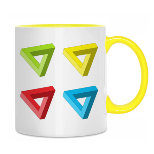 Кружка с принтом Невозможный треугольник