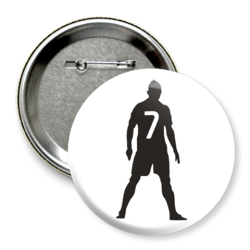 Значок 75мм с принтом Ronaldo 7