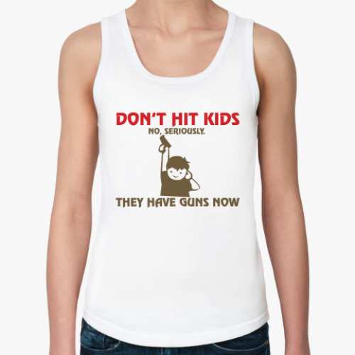 Женская майка Don't hit kids