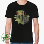 Футболка из органик-хлопка Медведь. Деревья. Темный лес.