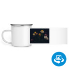 Кружка металлическая белая (круговая запечатка)