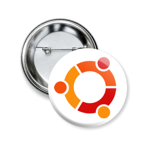 Значок 50мм с принтом Ubuntu
