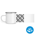 Кружка металлическая белая (круговая запечатка)