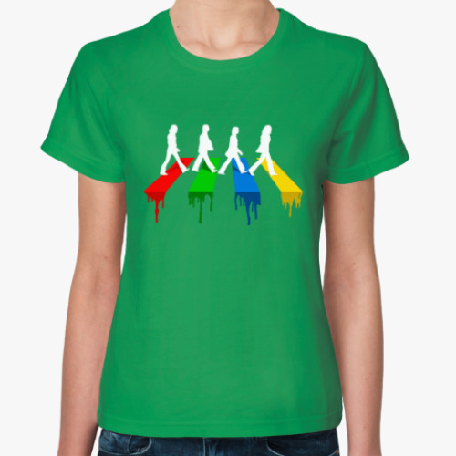 Женская футболка с принтом the Beatles / Битлз