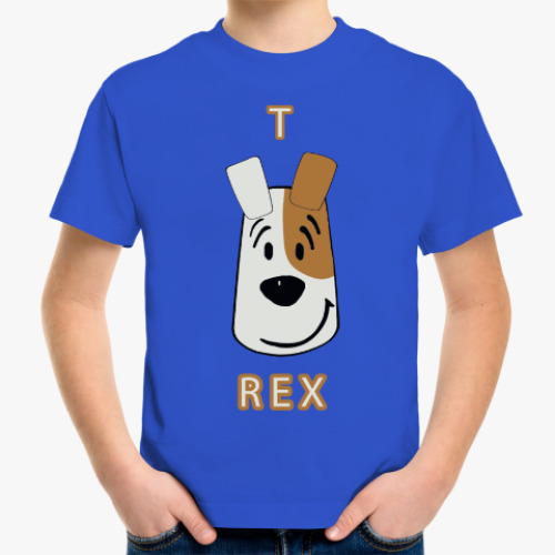 Детская футболка с принтом Т-Рекс