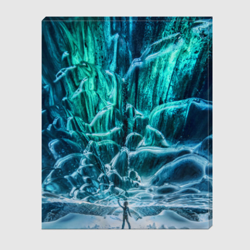 Холст с принтом Iceland ice cave