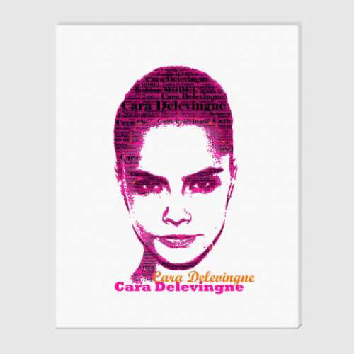 Холст с принтом Cara Delevingne/Кара Делевинь