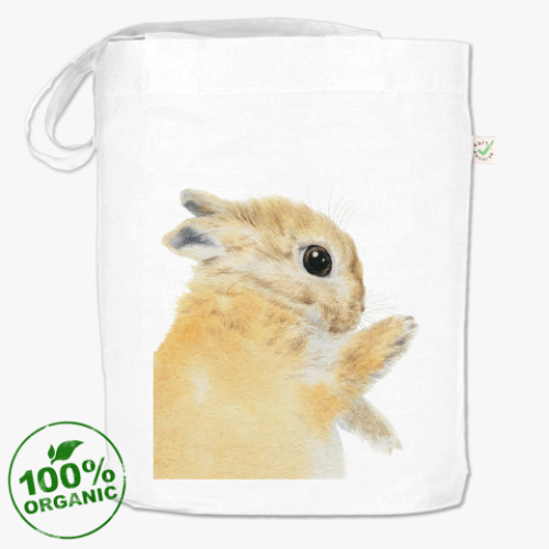 Сумка шоппер с принтом Нежный кролик