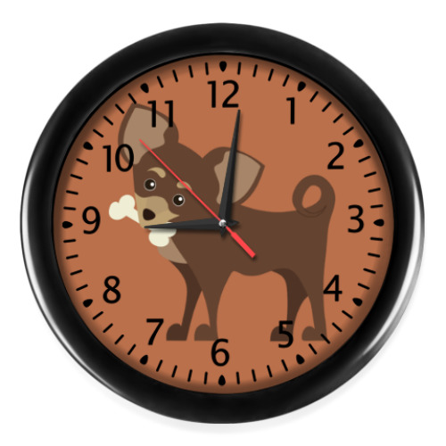 Настенные часы с принтом Sweet dog