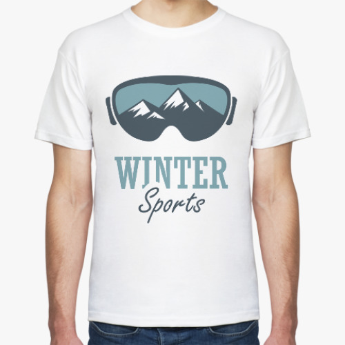 Футболка с принтом Зимний Спорт