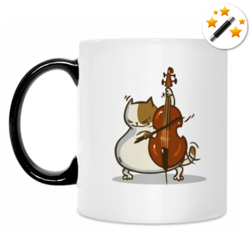 Кружка-хамелеон с принтом Пятничный Котик №24