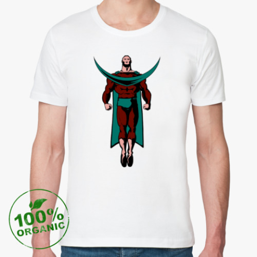 Футболка из органик-хлопка с принтом Супер Чел