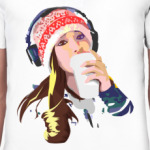 девушка в наушниках