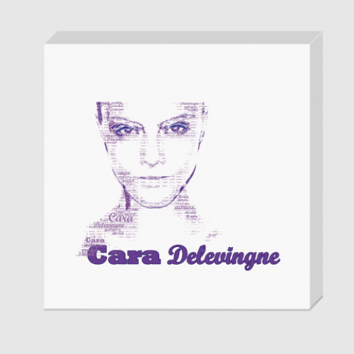 Холст с принтом Cara Delevingne/Кара Делевинь