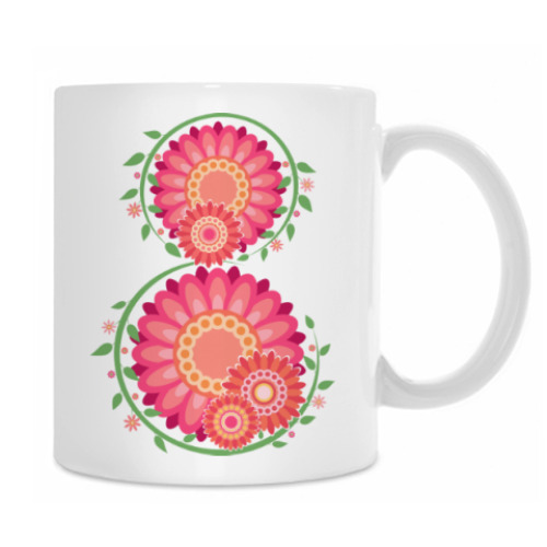 Кружка с принтом 8 Марта