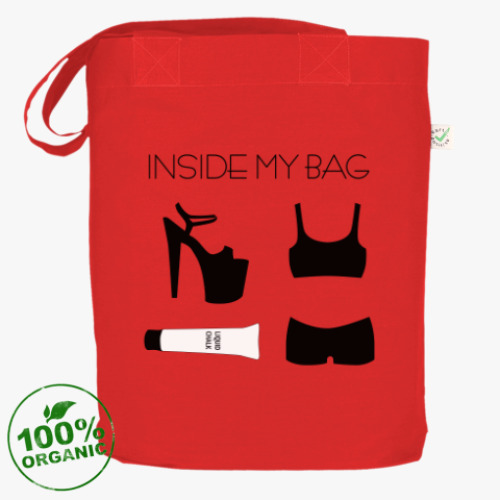 Сумка шоппер с принтом Inside my bag