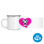 Кружка металлическая белая (круговая запечатка)