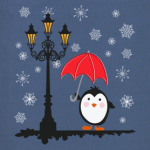 Пингвин в снегу