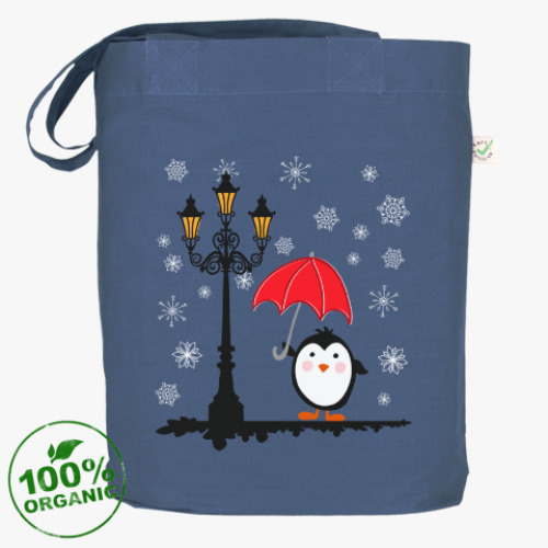 Сумка шоппер Пингвин в снегу