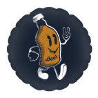 Подушка 35x35 см с цветной обратной стороной Герой веселья (hero of fun)