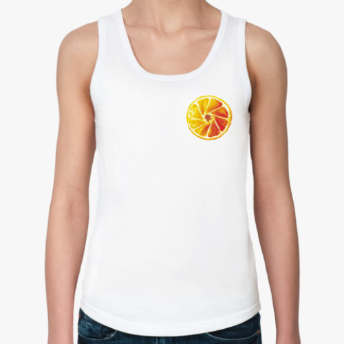 Женская майка с принтом апельсин