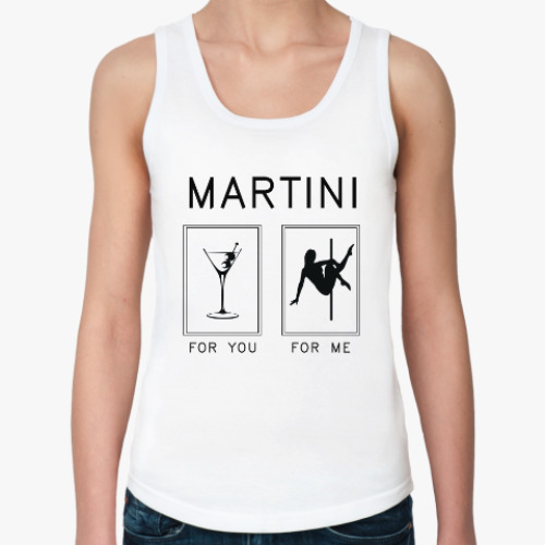 Женская майка с принтом Pole dance: Martini