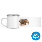 Кружка металлическая белая (круговая запечатка)