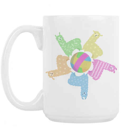 Кружка с принтом Ламы