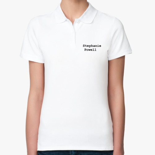 Женская рубашка поло (печать) с принтом Стэффани Пауэл