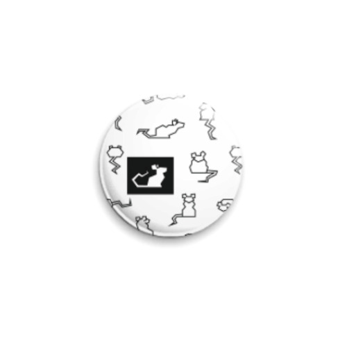 Значок 25мм Узор из крыс