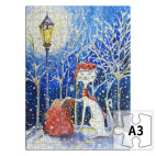 Новогодний кот с серьгой в ухе