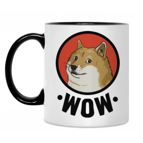 Кружка с принтом Лайка WOW