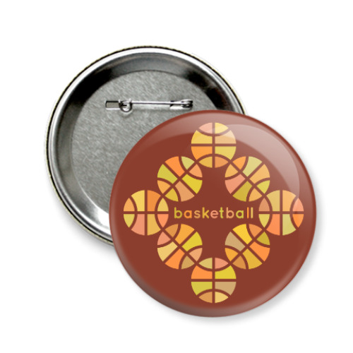 Значок 58мм Баскетбольные мячи