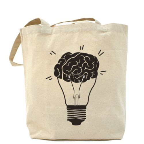 Сумка шоппер с принтом Лампочка