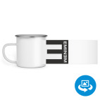 Кружка металлическая белая (круговая запечатка)