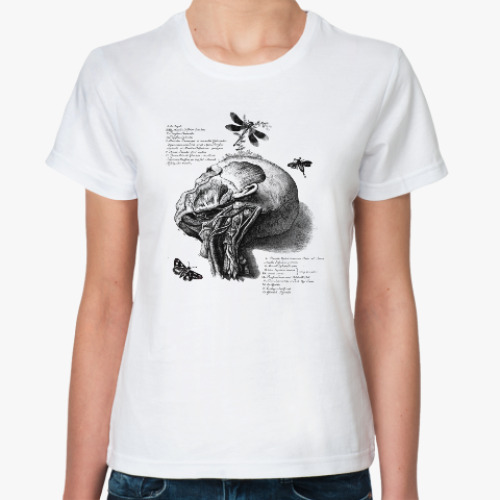 Классическая футболка с принтом Инсектофобия