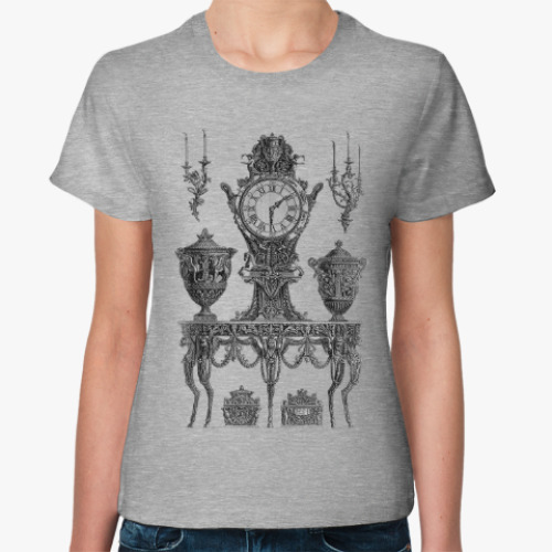 Женская футболка с принтом Часы