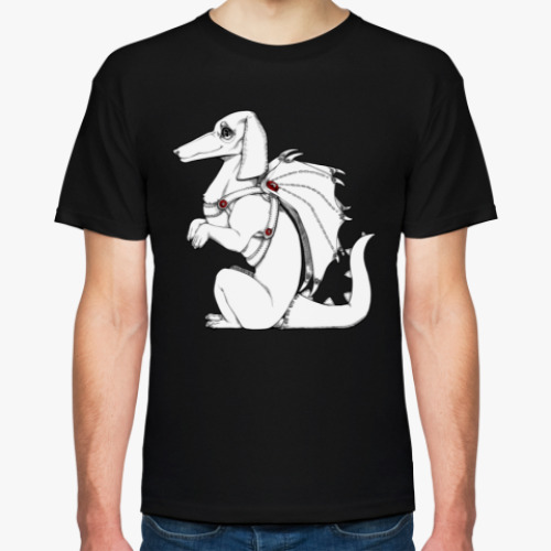 Футболка с принтом Такса-дракон