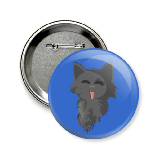 Значок 58мм с принтом Кисонька