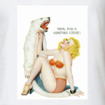 Pin up, пинап девушка с медведем