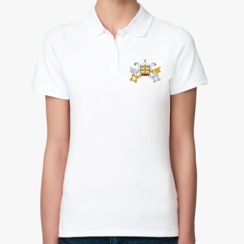 Женская рубашка поло (печать) Тиара и ключи