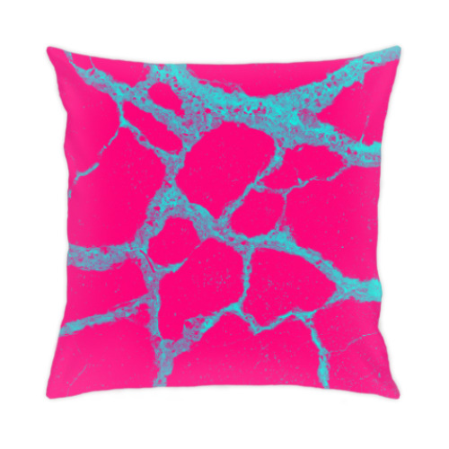 Подушка с принтом Ядовитые трещины