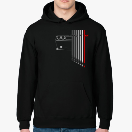 Толстовка худи с принтом Dodge Challenger SRT8