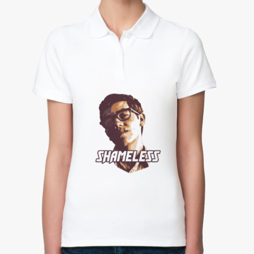 Женская рубашка поло (печать) с принтом Карл Shameless (Бесстыжие)