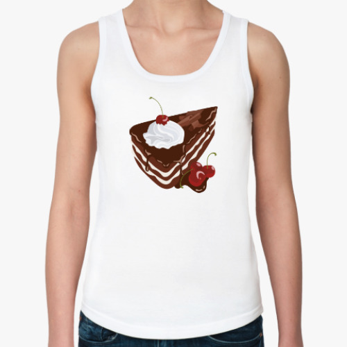 Женская майка Торт Черный лес