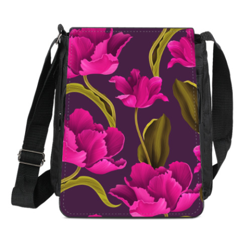 Сумка-планшет с принтом Цветы